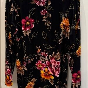 VENUS Black and Pink Floral Dress